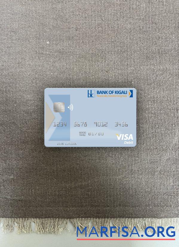 Blank Rwanda Bank of Kigali visa debit card photolook front sample
